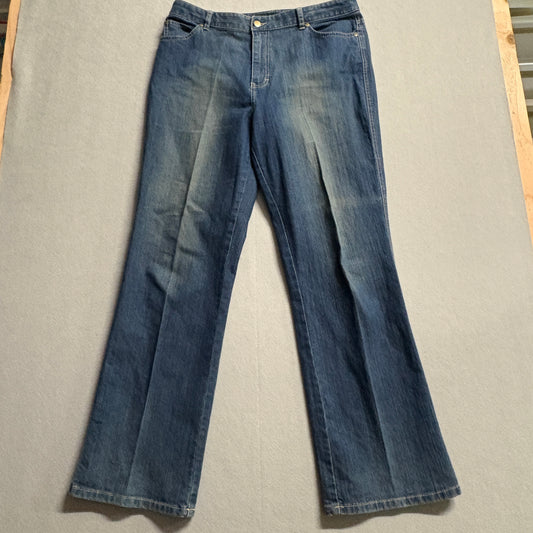 Calvin Klein Flare Jeans Vintage Y2K Tag 4 Fits Like 35X31 Blue Stretch Denim