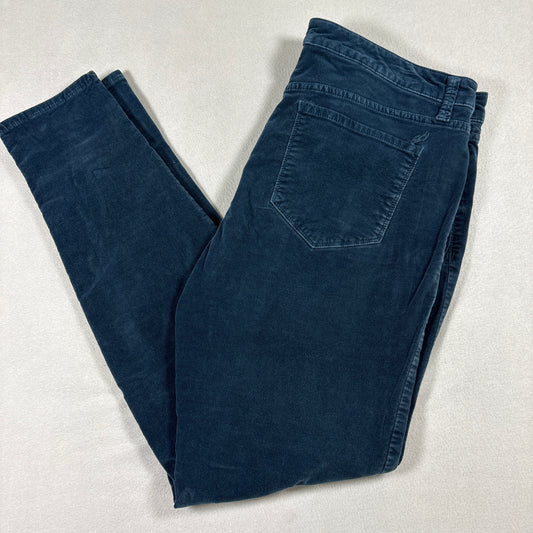 Stylus Womens Corduroy Pants 16T Blue High Rise Straight Leg Vintage Y2K Plus Size