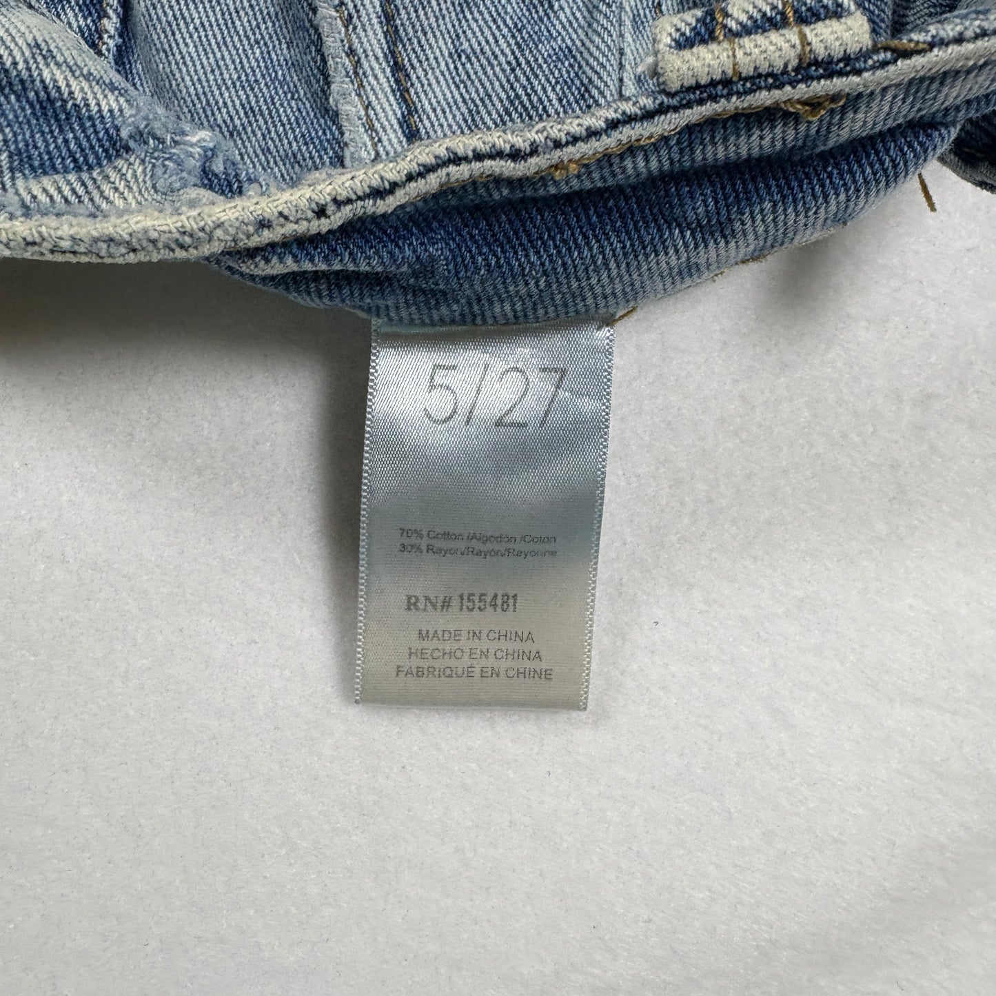 Simple Society Jeans Womens High Rise Button Fly Blue Denim Frayed Hem Baggy