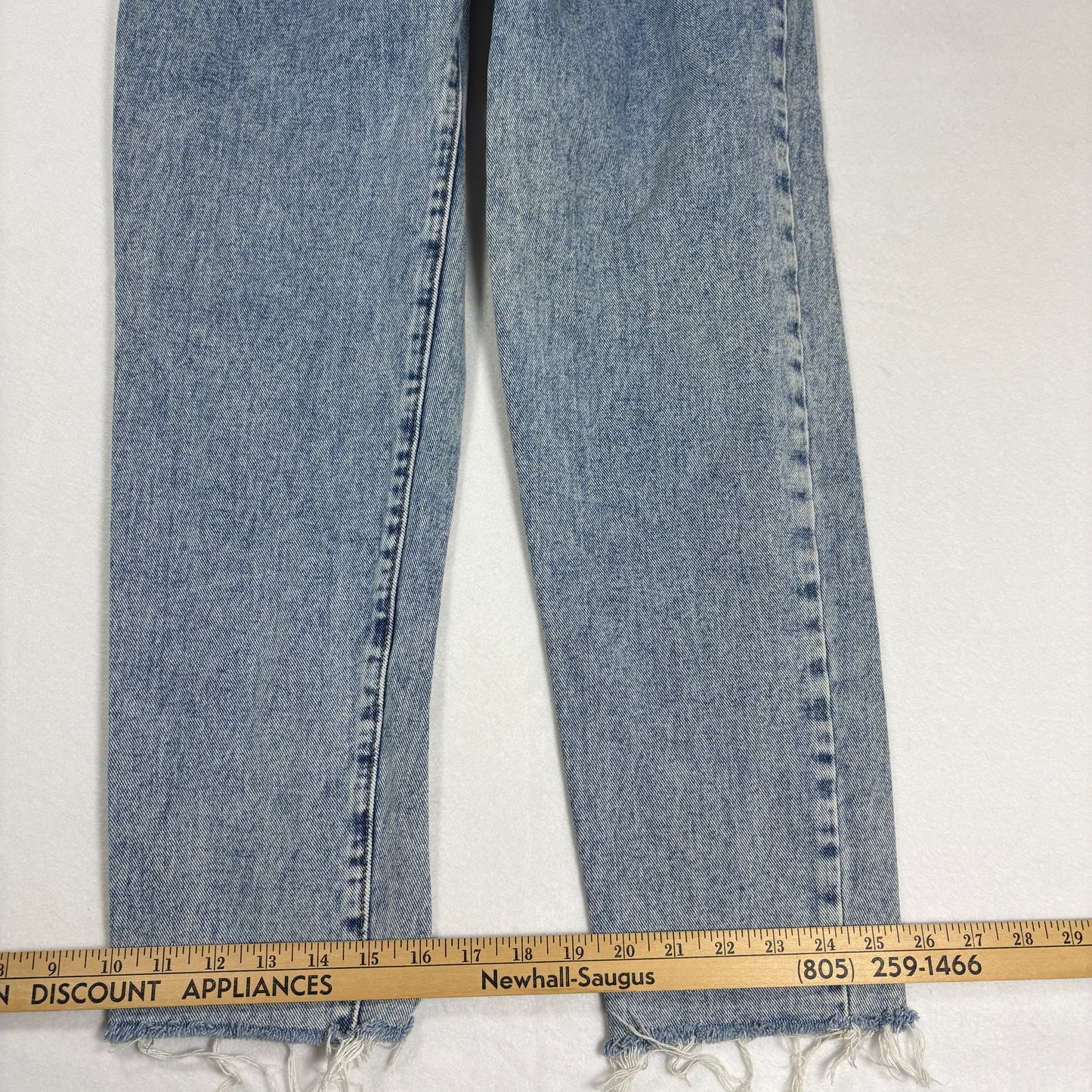 Simple Society Jeans Womens High Rise Button Fly Blue Denim Frayed Hem Baggy
