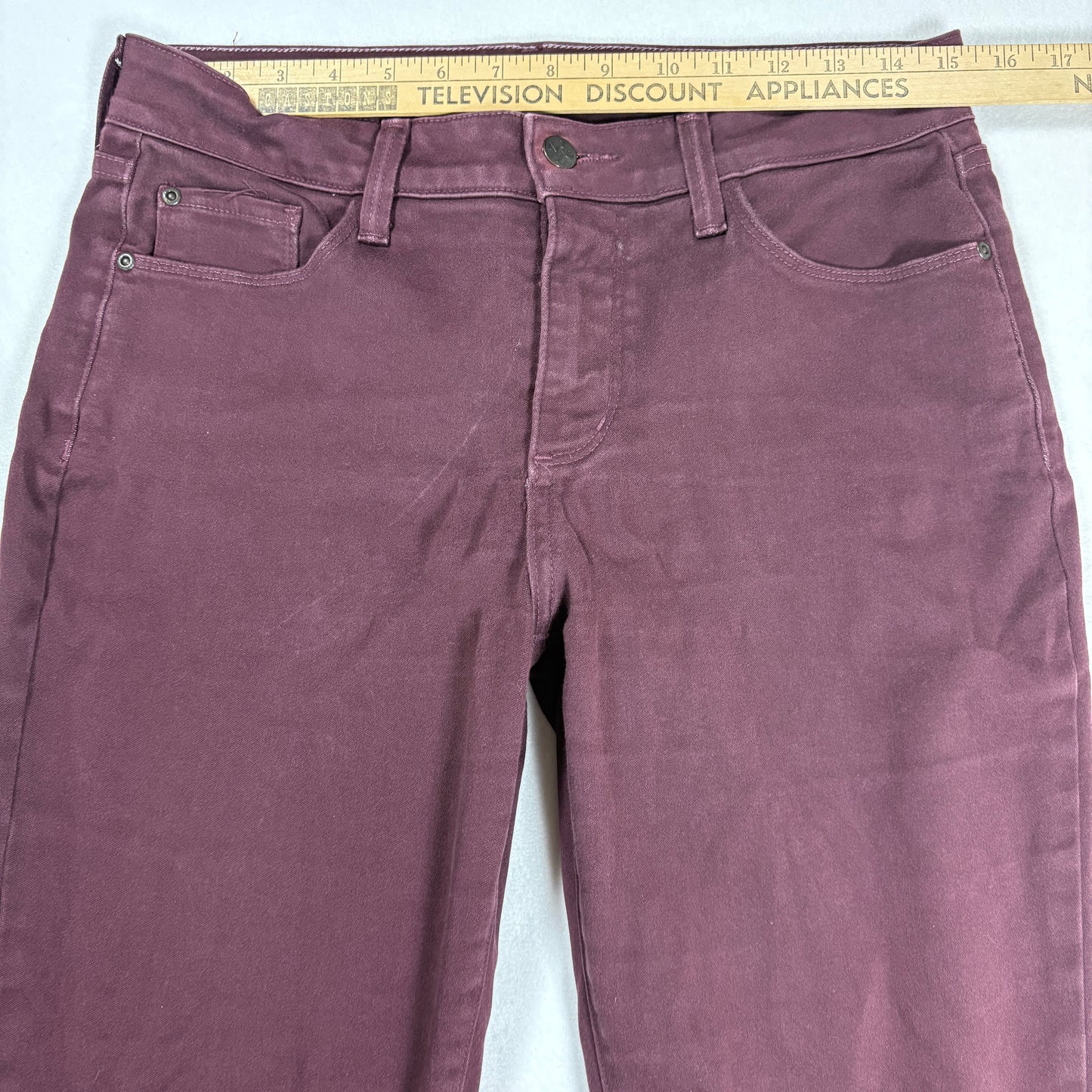 NYDJ Womens Alina Legging Jeans 8 Burgundy Lift Tuck Slim Stretch Jeggings