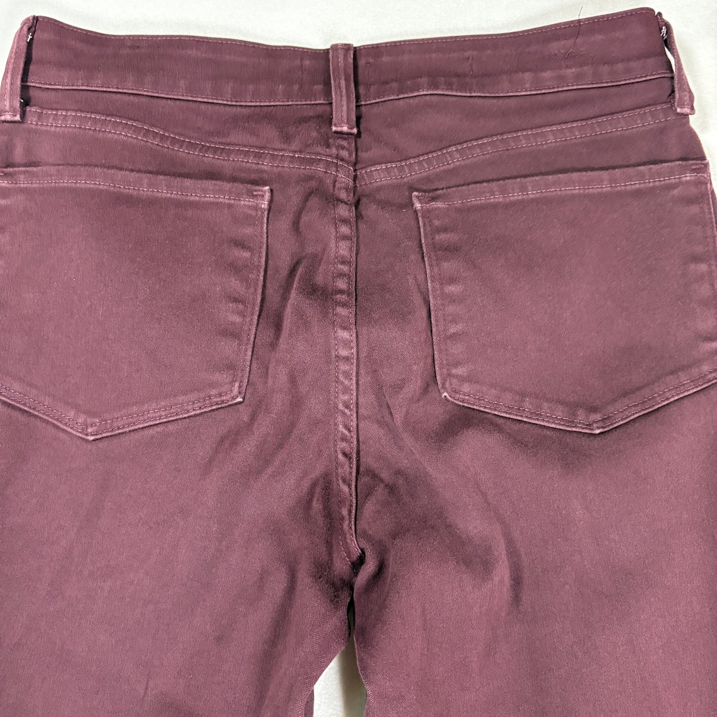 NYDJ Womens Alina Legging Jeans 8 Burgundy Lift Tuck Slim Stretch Jeggings