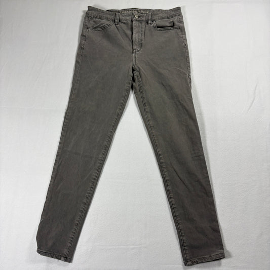 American Eagle Jegging Women 6 Gray Super Stretch X4 Mid Rise Skinny Denim Pants