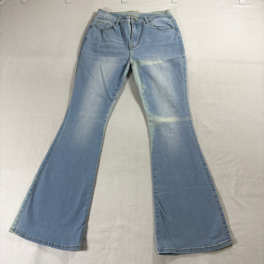 Flare Bell Bottom Jeans Y2K Stretch Light Wash Tag 10 Fits Like 28X31 Womens