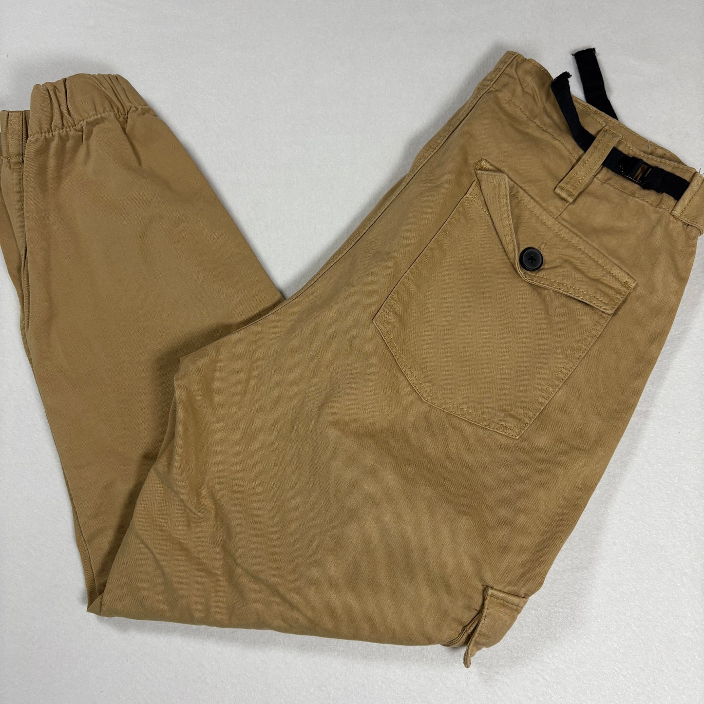 Bershka Mens Cargo Pants 40 Beige Khaki Utility Pocket Streetwear Y2K Workwear