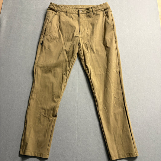 BYLT Slim Fit Chino Pants Khaki Performance Stretch Tag 38 Fits Like 34X30