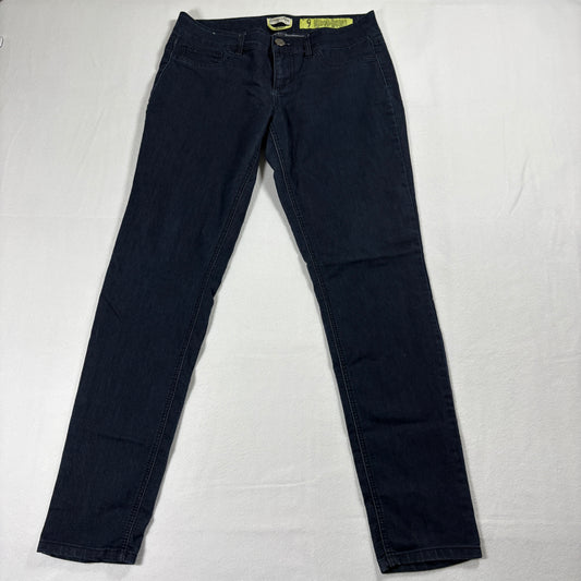 Womens Skinny Jeans Size 9 Dark Wash Stretch Retro Y2K Streetwear Denim PantsFit