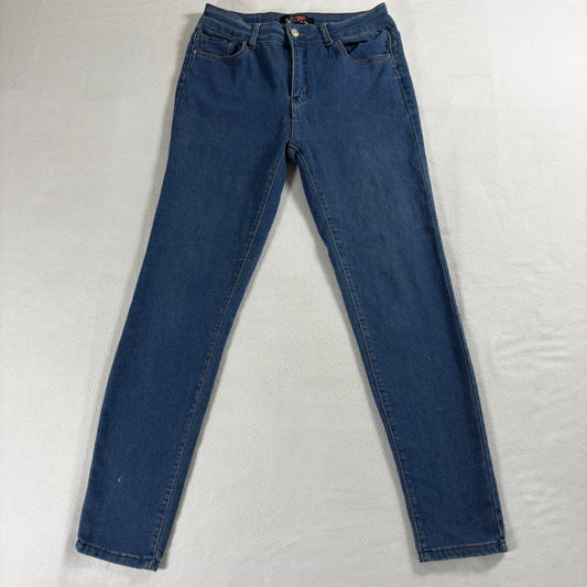 Denim Fever Womens Size 13 Skinny Stretch Jeans Medium Wash Y2K Vintage Blue 90S