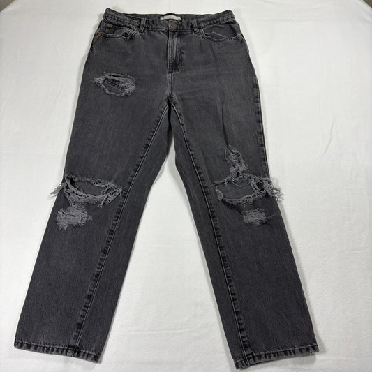 Garage Denim Jeans Womens 11 Black Vintage Straight Leg Distressed Grunge Y2K