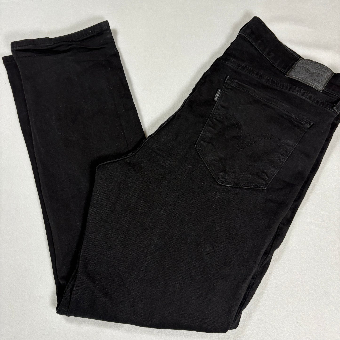Levis Womens Jeans 14 Black Classic Straight Denim High Rise Y2K Plus Size