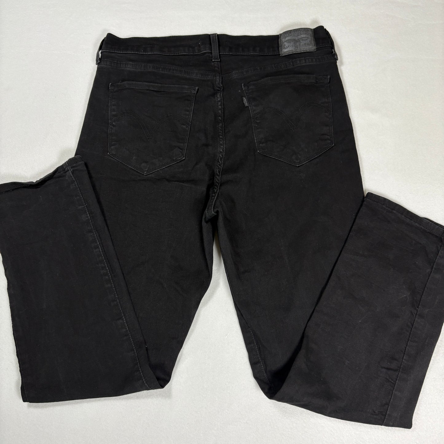 Levis Womens Jeans 14 Black Classic Straight Denim High Rise Y2K Plus Size