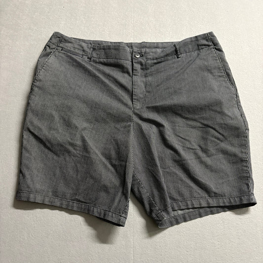 Calvin Klein Pinstripe Chino Shorts 40W Fits Like 39 Gray Casual Golf