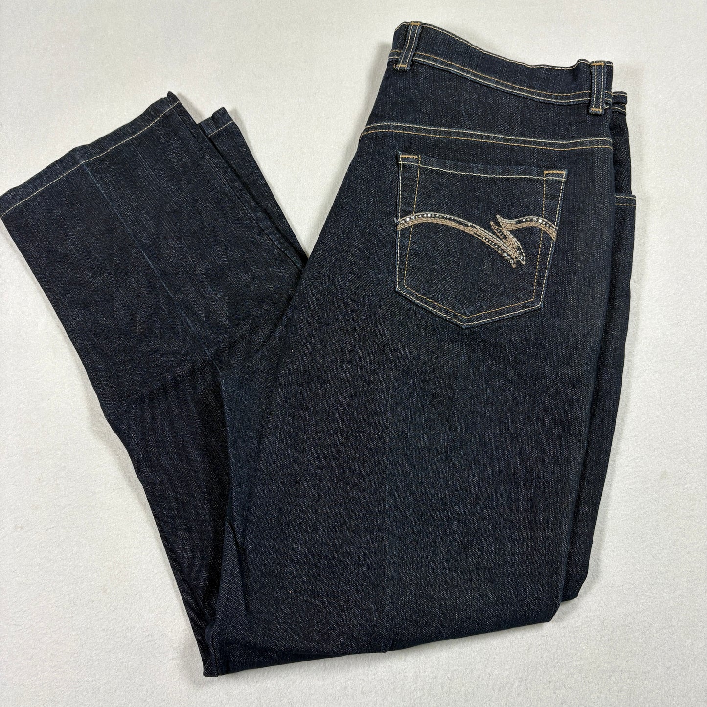 Gloria Vanderbilt Womens Amanda Jeans Size 14 Dark Wash High Rise Denim Y2K