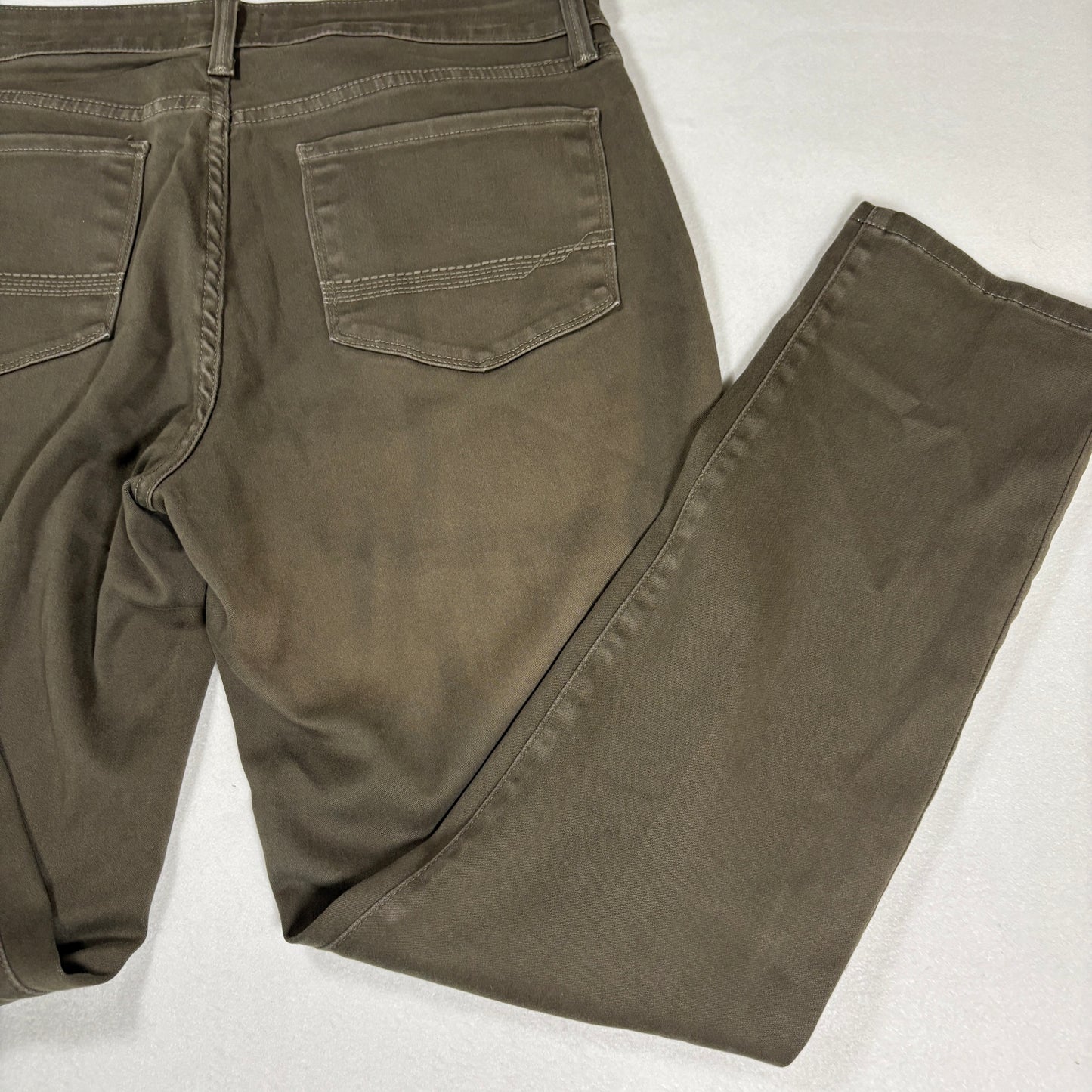 NYDJ Womens Pants 10 Brown Legging Skinny Stretch Denim Ab Slimming Y2K Curvy