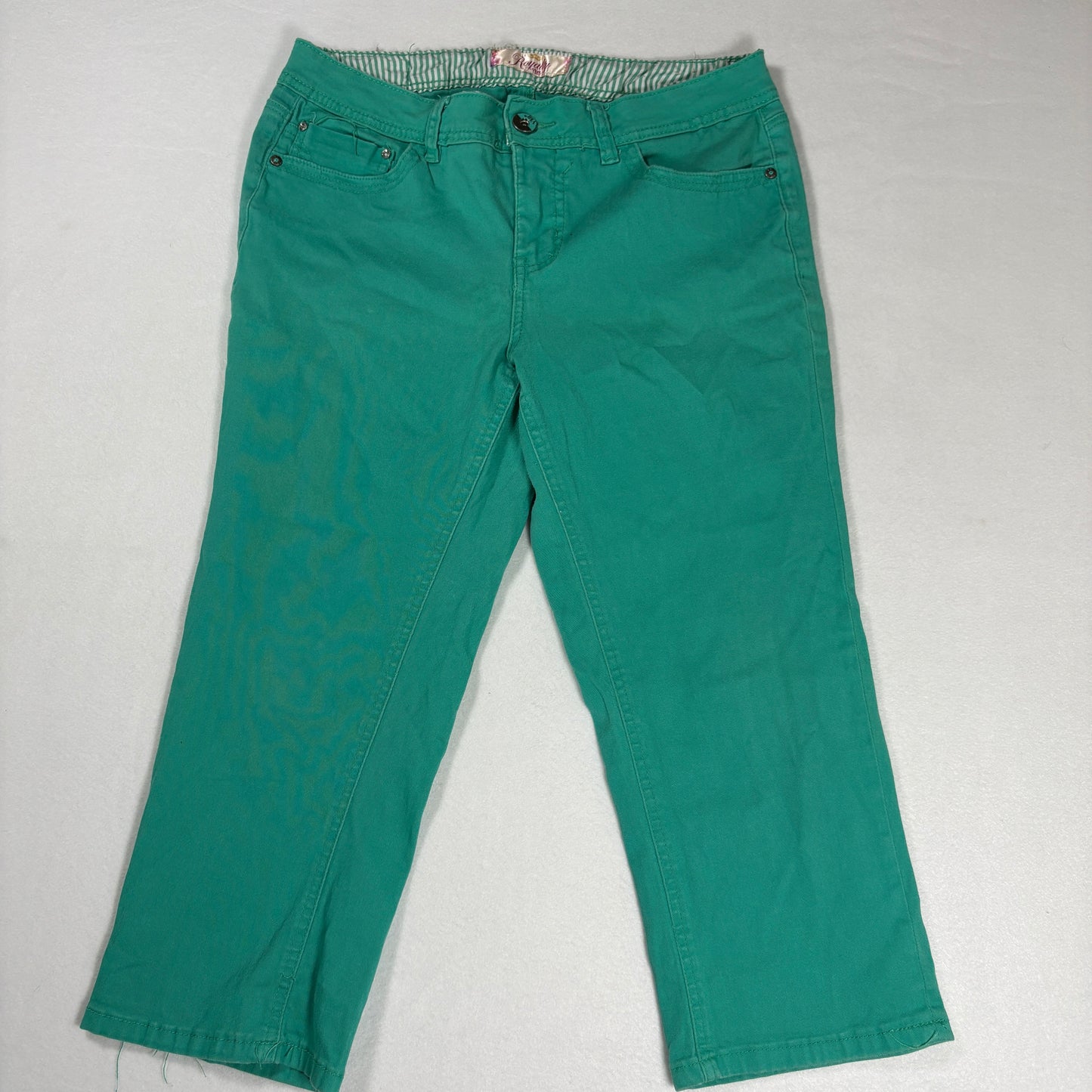 Royalty Womens Jeans 10 Green Skinny Stretch Colored Denim Y2K Vibrant Pants