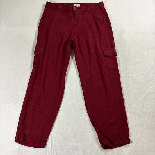 Cargo Utility Pants Womens Red St Johns Bay Tag 10 Fits 32X27 Hiking Workwear