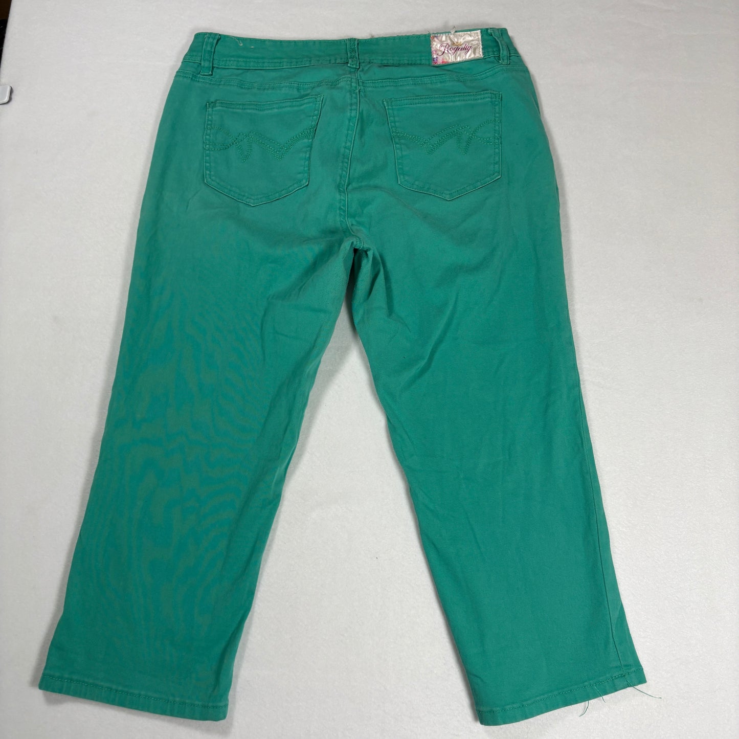 Royalty Womens Jeans 10 Green Skinny Stretch Colored Denim Y2K Vibrant Pants