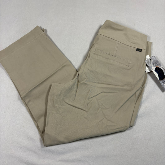Jag Womens Size 14 Khaki Pull On Straight Leg Pants Stretch High Rise Chino NWT