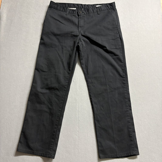 Dickies Workwear Chino Pants 36x30 Fits Like 37x29 Black Straight Uniform