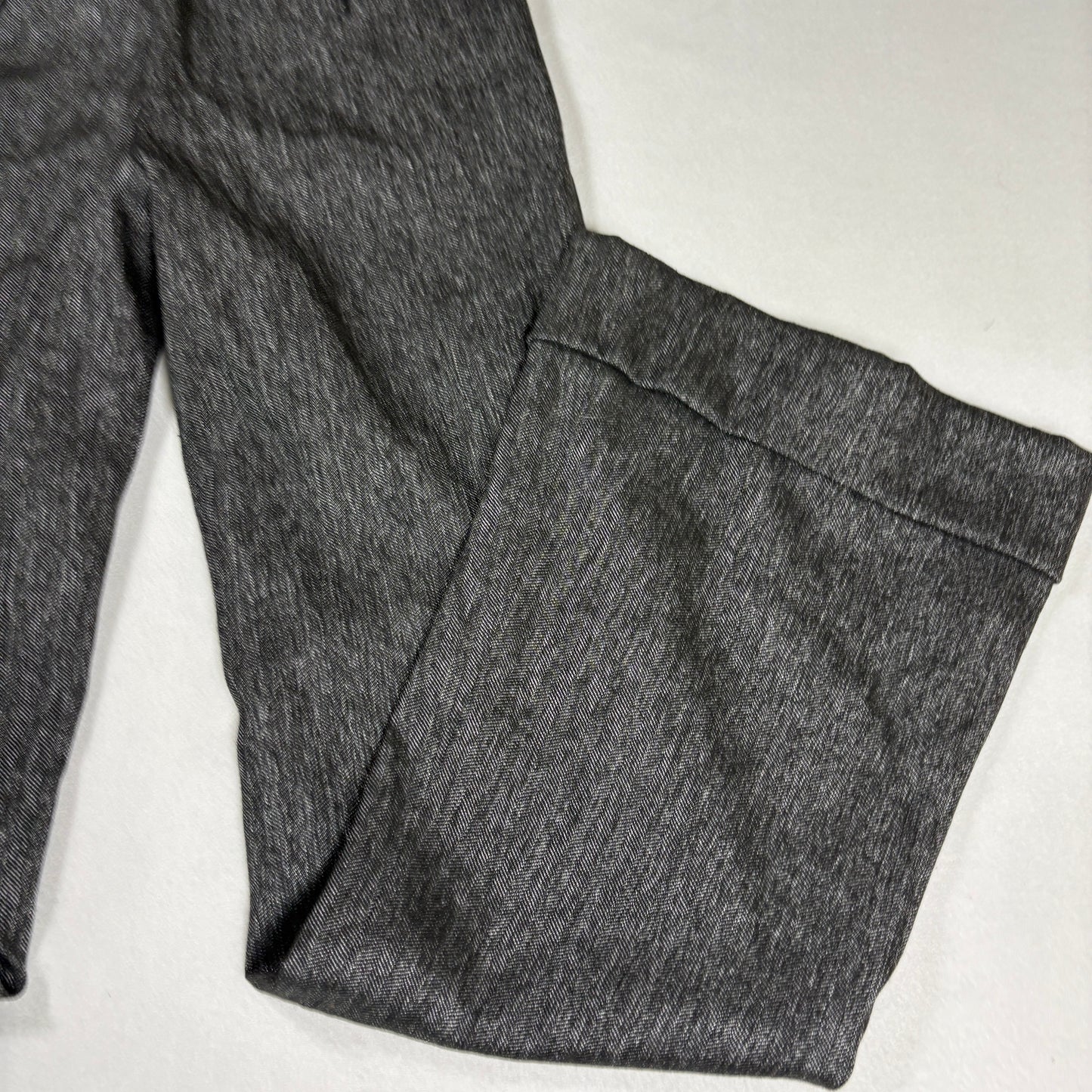 Bebe Womens Pants 0 Gray Herringbone Flare Dress Trousers Y2K Career Workwear