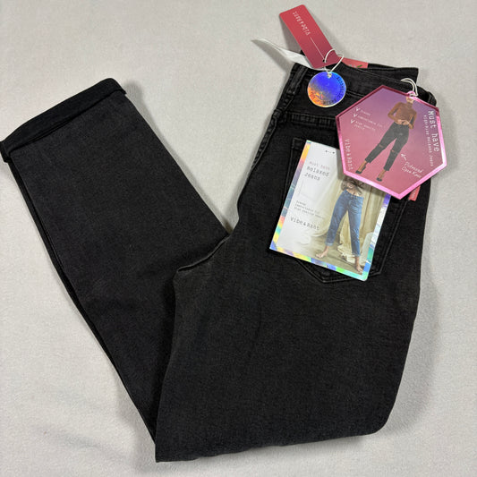 Vibe & Rant Womens Size 7 Black Distressed High Rise Mom Jeans Y2K Grunge NWT