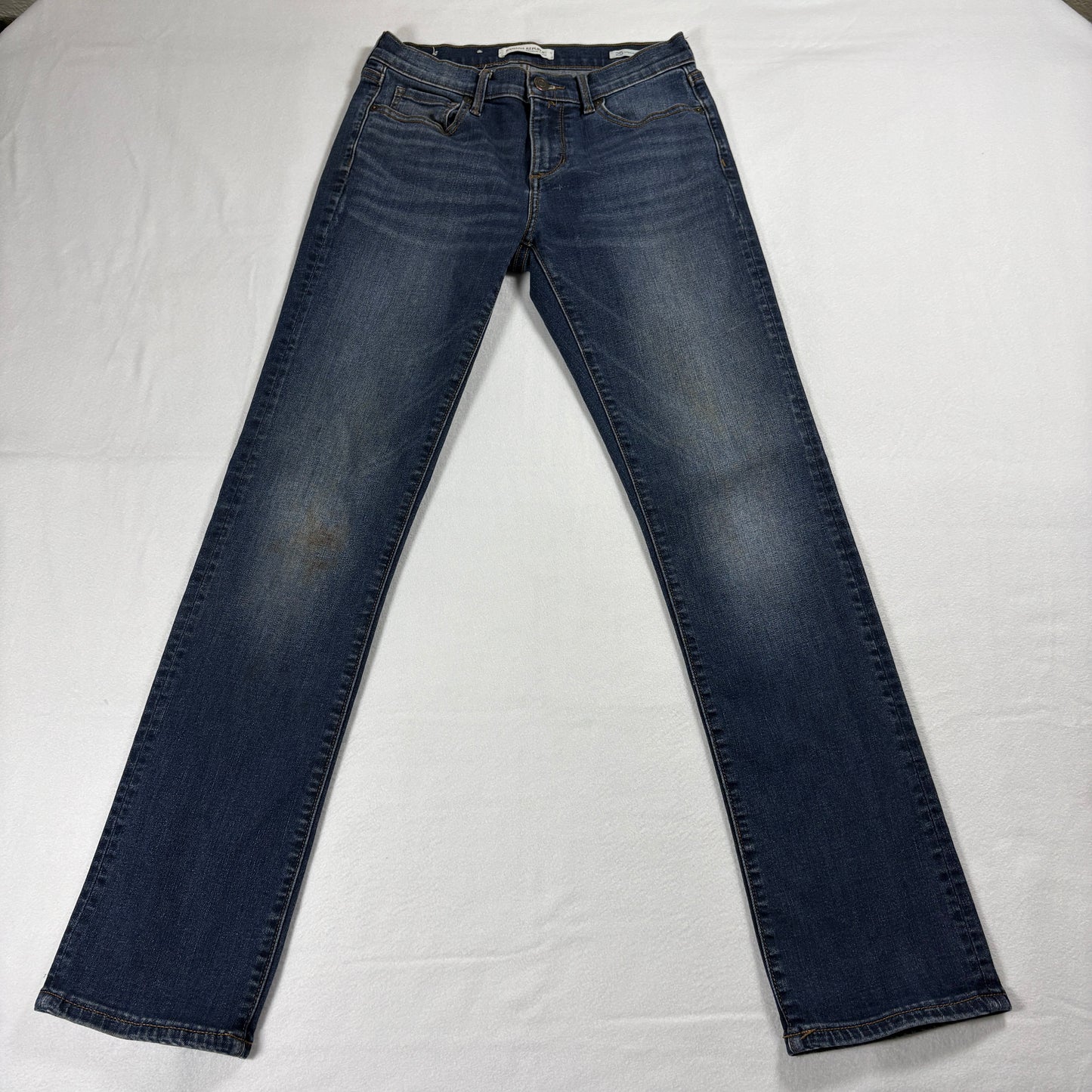 Banana Republic Womens Jeans 25 Straight Blue Premium Denim Classic Vintage St