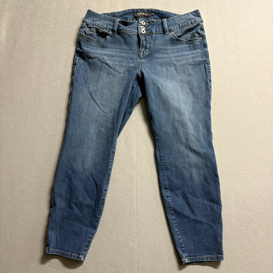 Torrid Jegging Skinny Jeans Womens 18R Blue Stretch Denim Mid Rise Casual 36x26