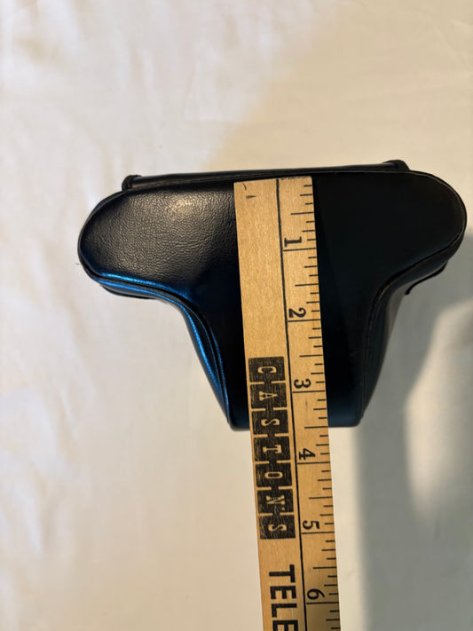 Vintage Black Leather Camera Case w/ Red Lining – 6" – Excellent Condition