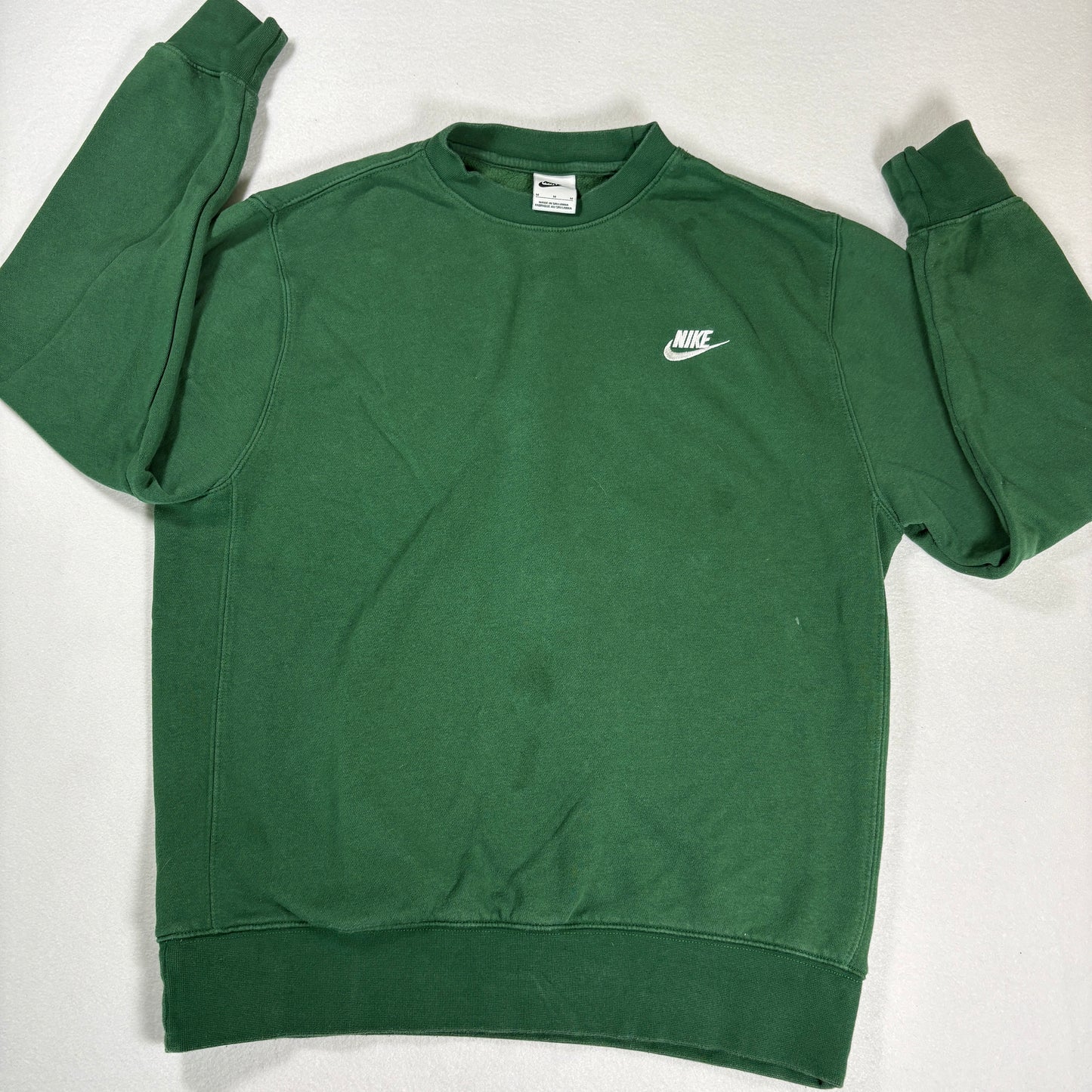 Nike Mens Green Crewneck Sweatshirt Medium Vintage Y2K Pullover 90s Grunge