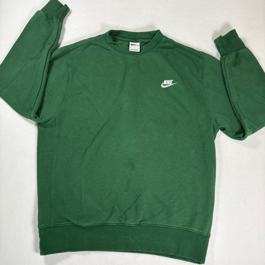 Nike Mens Green Crewneck Sweatshirt Medium Vintage Y2K Pullover 90s Grunge