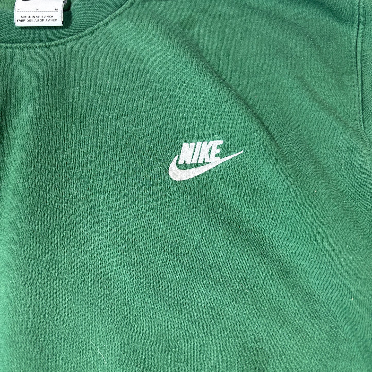 Nike Mens Green Crewneck Sweatshirt Medium Vintage Y2K Pullover 90s Grunge