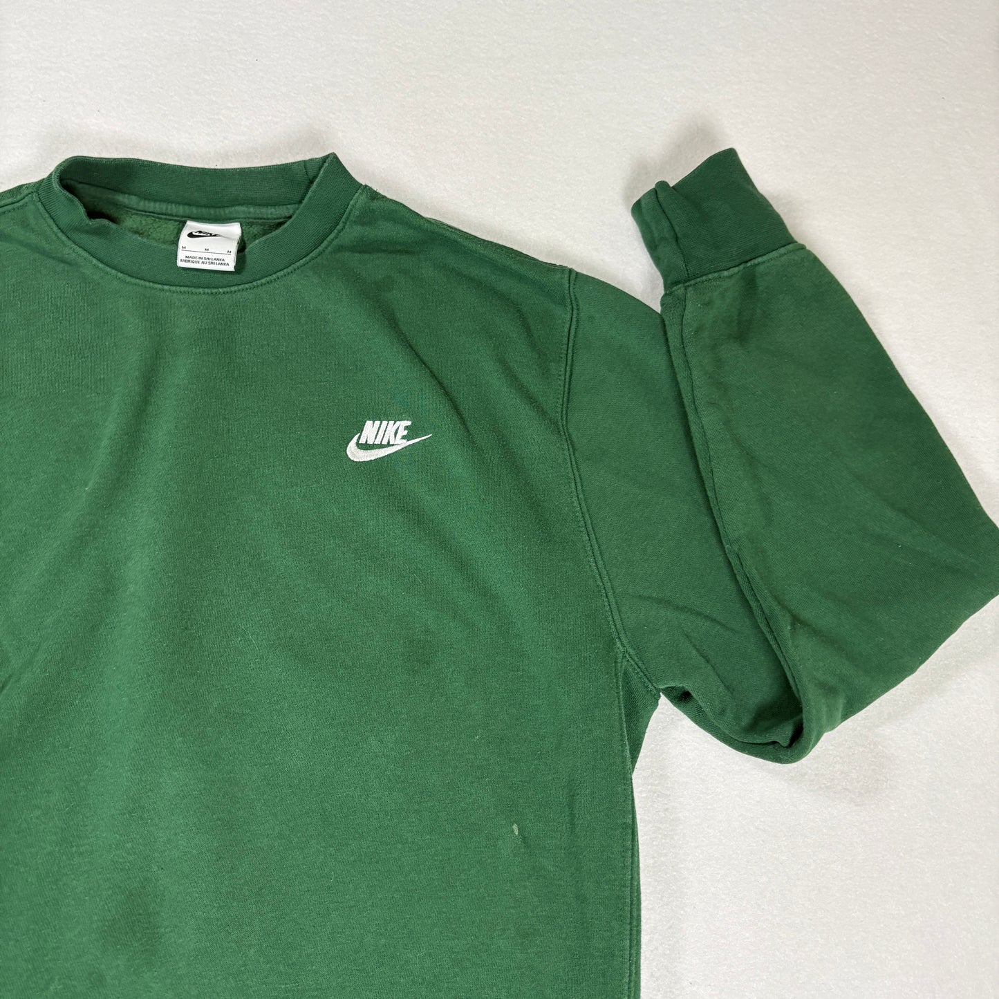 Nike Mens Green Crewneck Sweatshirt Medium Vintage Y2K Pullover 90s Grunge