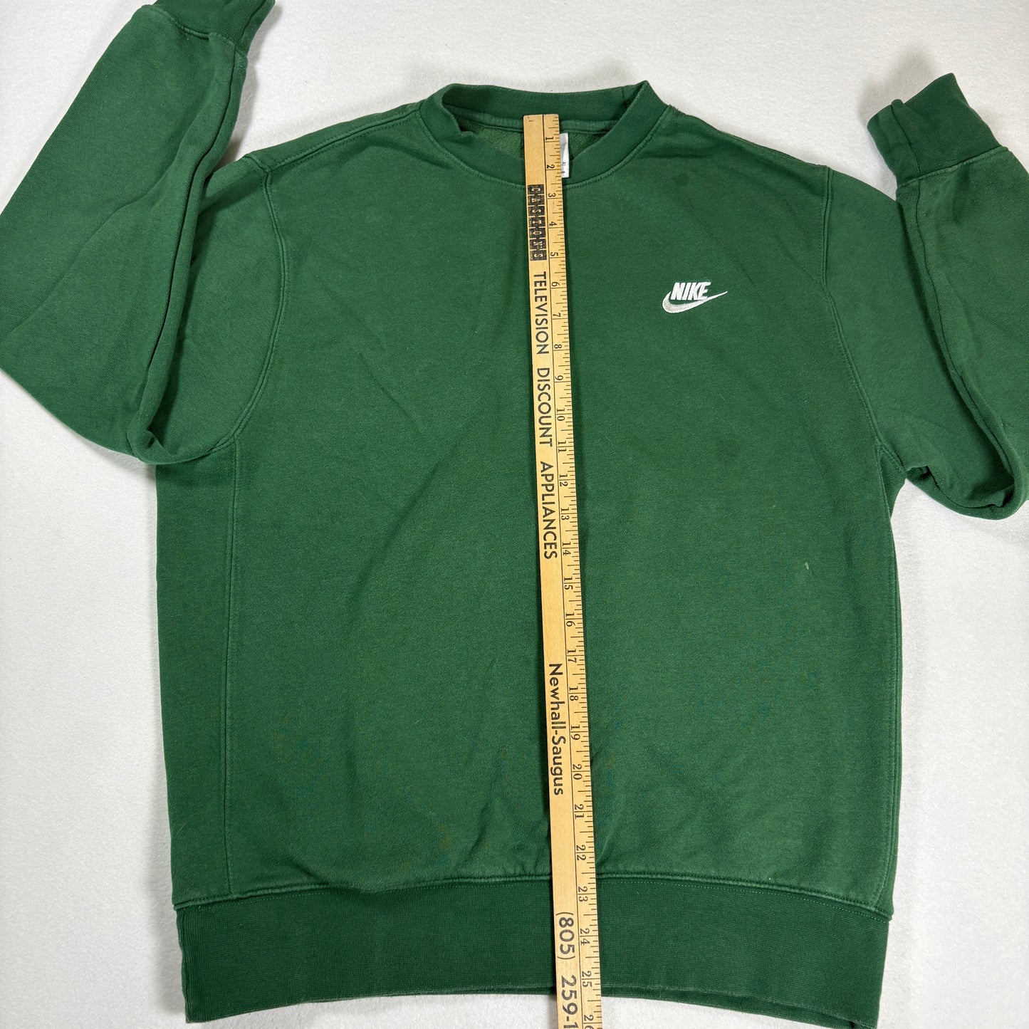 Nike Mens Green Crewneck Sweatshirt Medium Vintage Y2K Pullover 90s Grunge