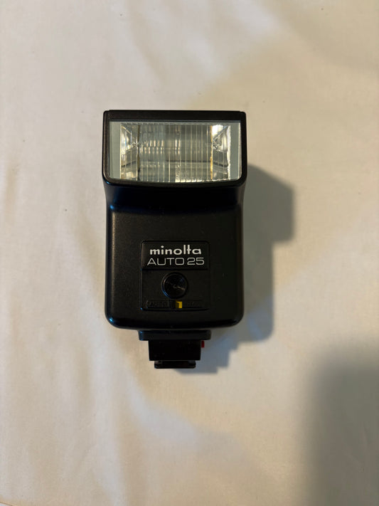 Vintage Minolta Auto 25 Flash w/ Case – Japan – Tested Photoflash Unit 946D