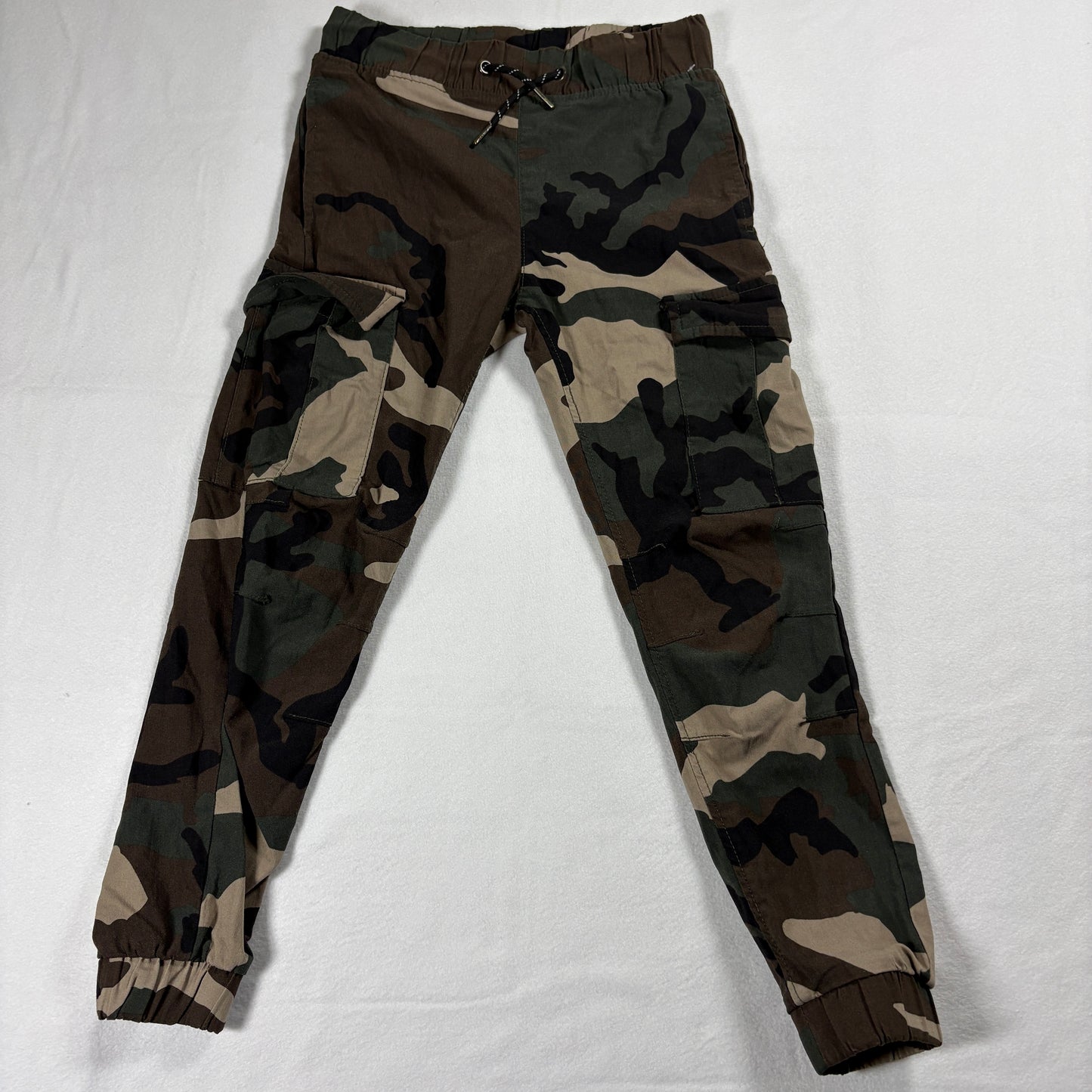 Ring Of Fire Camo Cargo Pants Boys 10 Jogger Fit Green Camouflage Streetwear Y2K