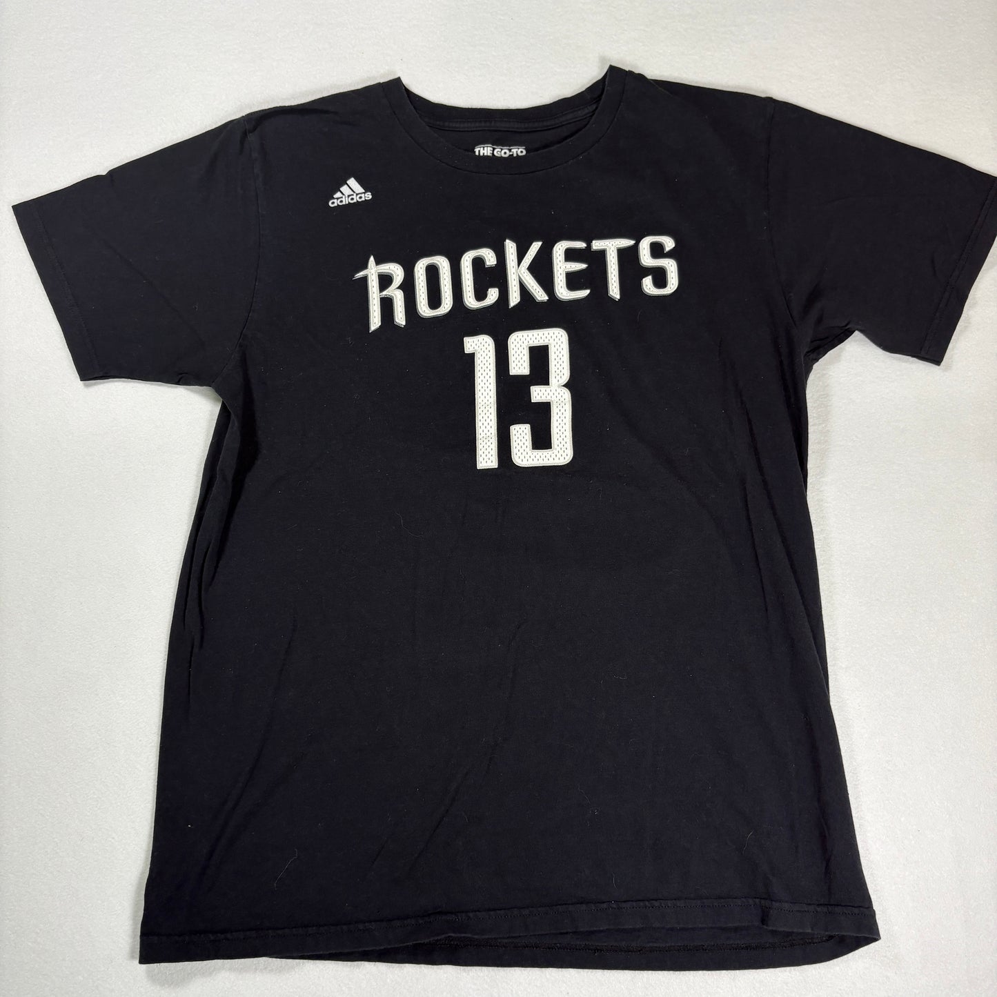 Adidas Mens Houston Rockets Harden 13 T Shirt Large Black NBA Basketball Tee