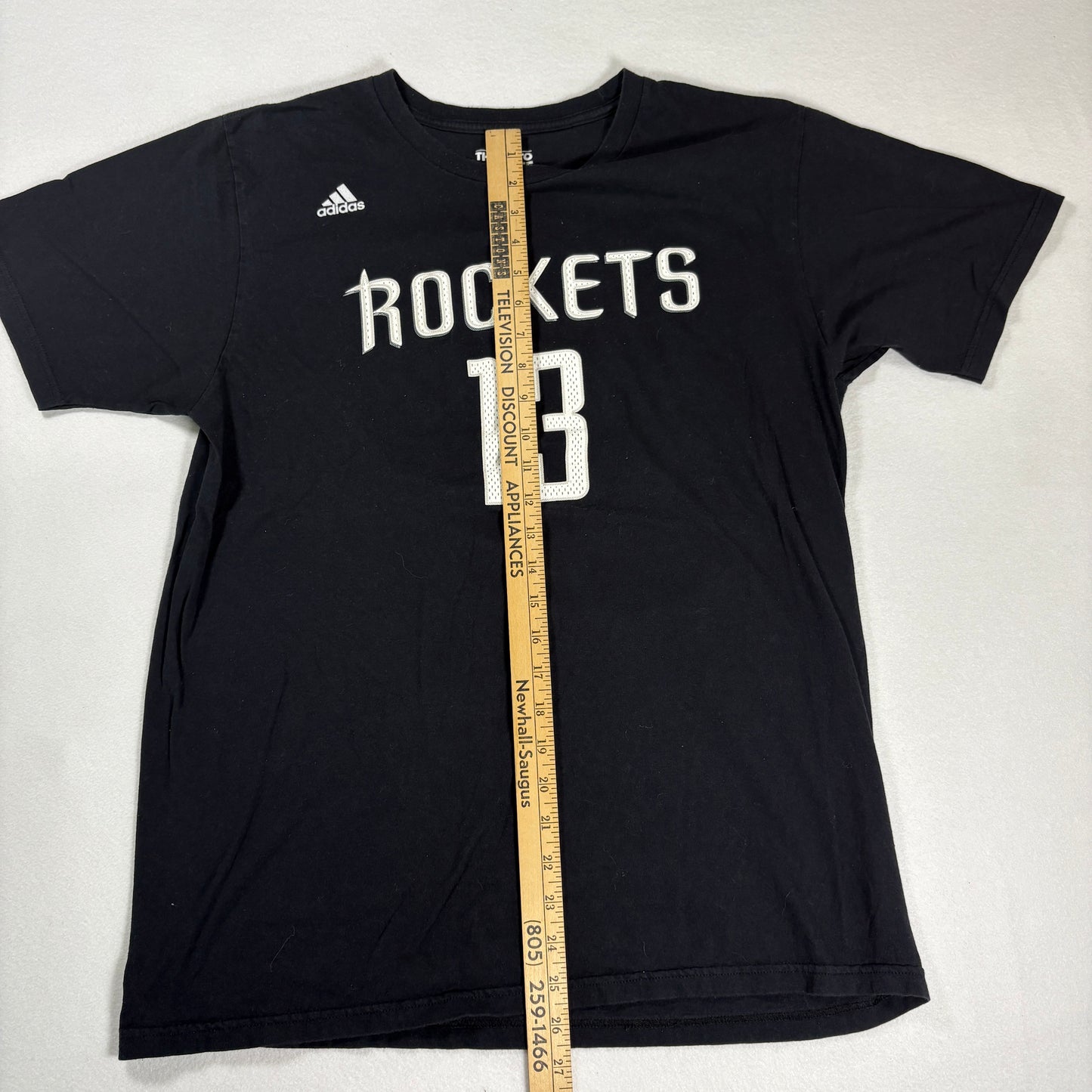 Adidas Mens Houston Rockets Harden 13 T Shirt Large Black NBA Basketball Tee