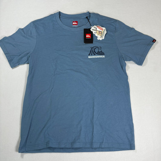 Quiksilver Mens Blue Shadow T Shirt Large Surf Graphic Tee New With Tags NWT