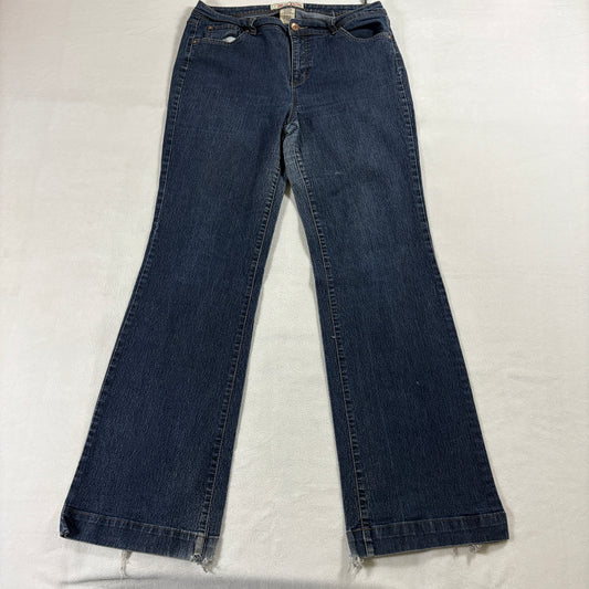 Bootcut Flare Jeans Womens Classic Stretch Tag 14 Tall Fits Like 32X32 Dark Wash