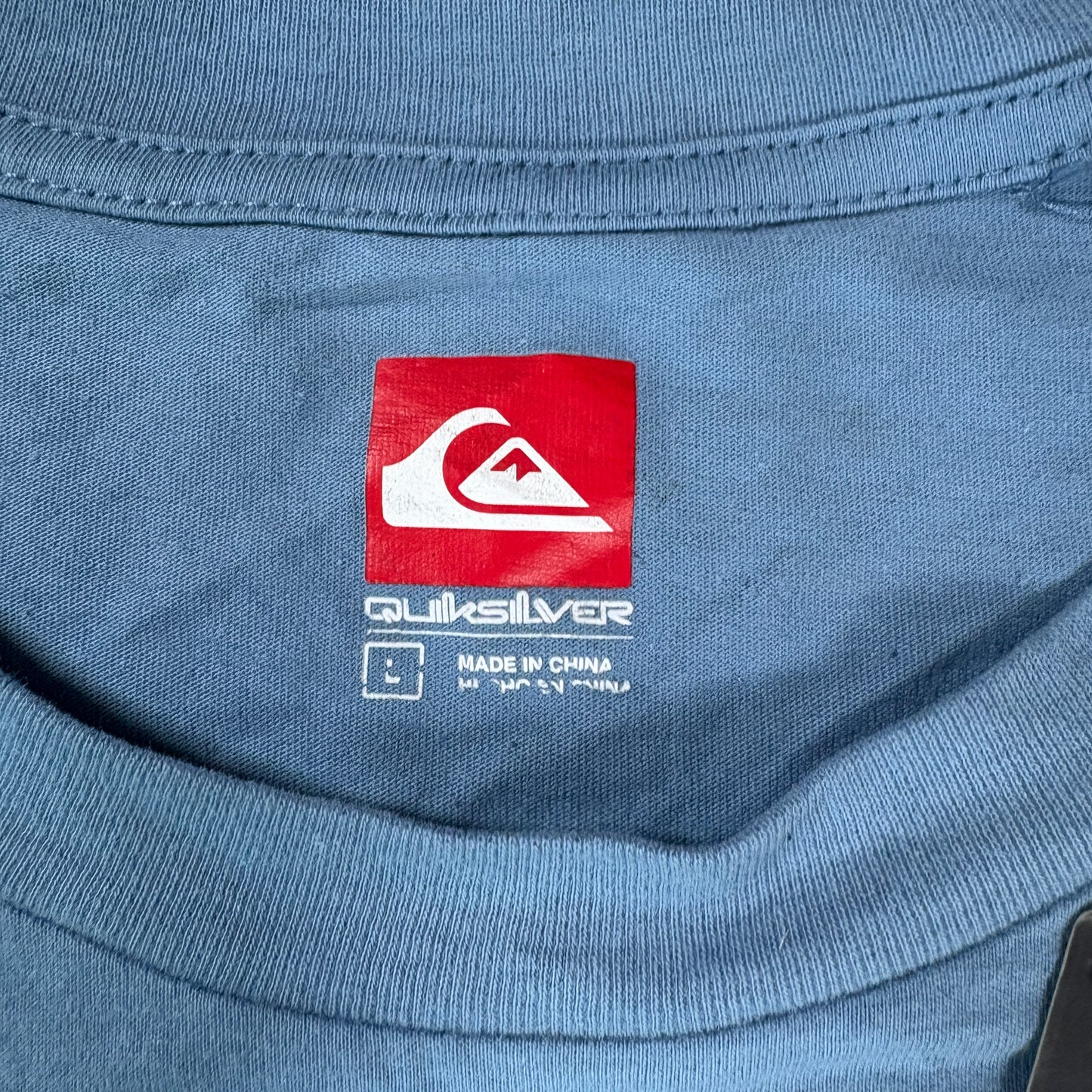 Quiksilver Mens Blue Shadow T Shirt Large Surf Graphic Tee New With Tags NWT