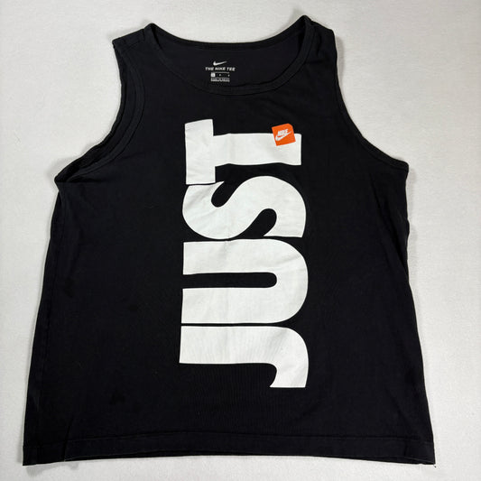 Nike Mens Black Tank Top Large Just Do It Sleeveless Shirt Graphic Gym Tee