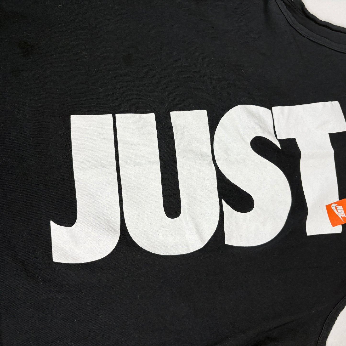 Nike Mens Black Tank Top Large Just Do It Sleeveless Shirt Graphic Gym Tee