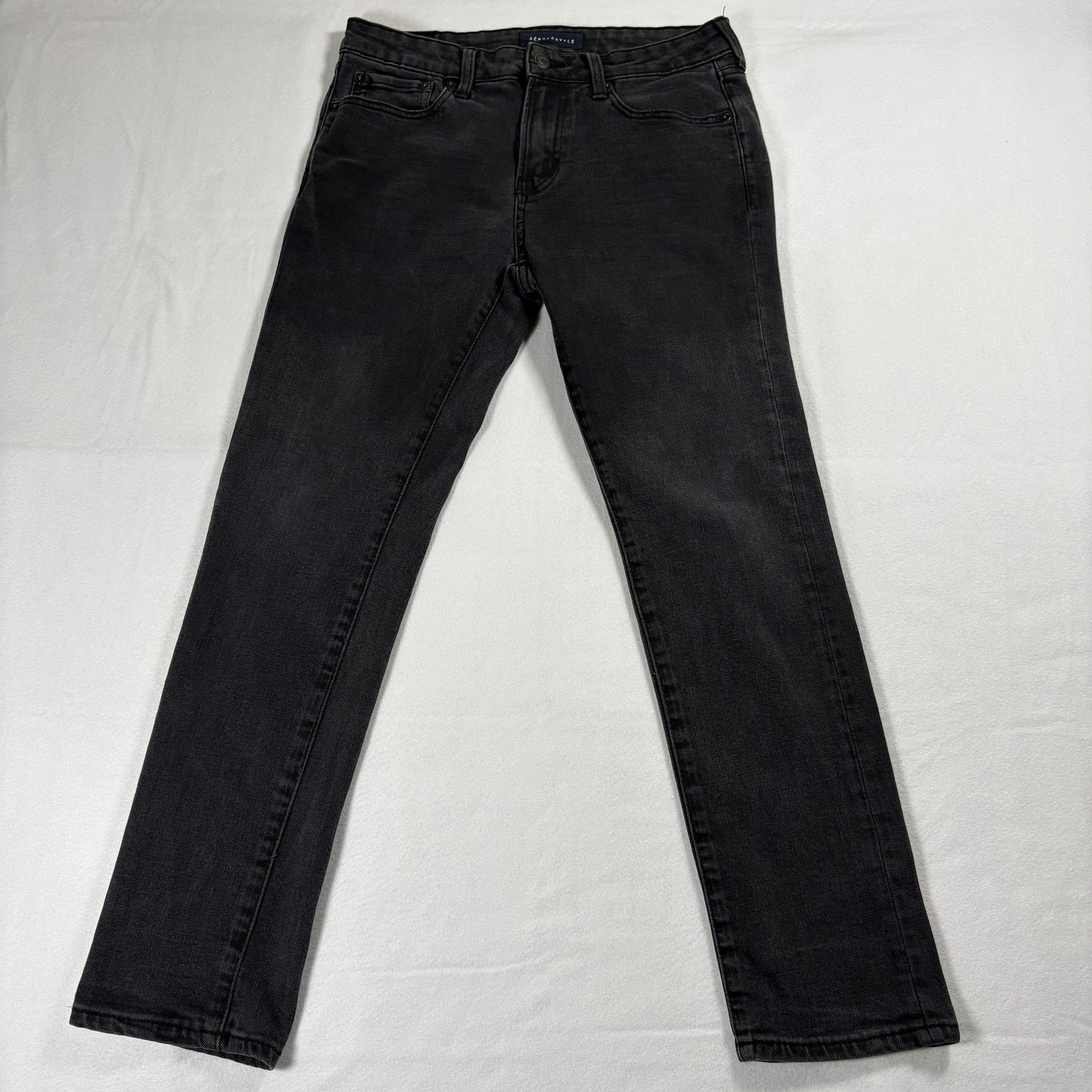 Black Slim Jeans Mens 29x30 Vintage Y2K Street Denim Pants Grunge Retro Oversize