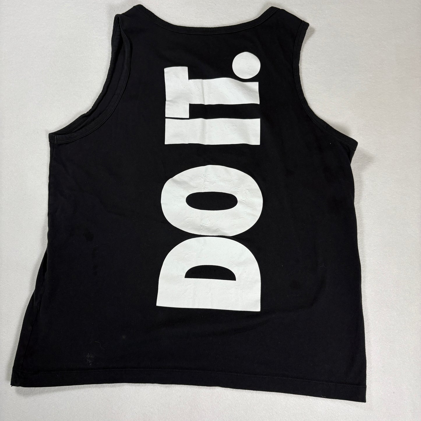 Nike Mens Black Tank Top Large Just Do It Sleeveless Shirt Graphic Gym Tee