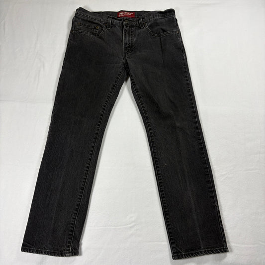 Arizona Skinny Jeans Mens 32x29 Black Vintage Y2K Grunge Retro Stretch Denim
