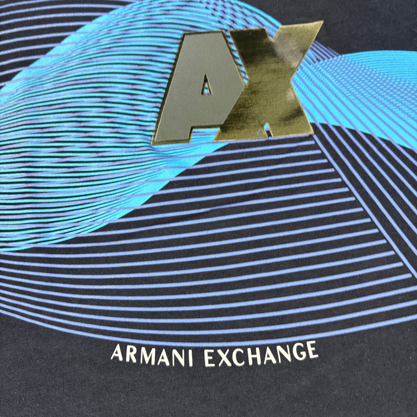 Armani Exchange Mens Black T Shirt XL AX Logo Graphic Tee Designer Streetwear