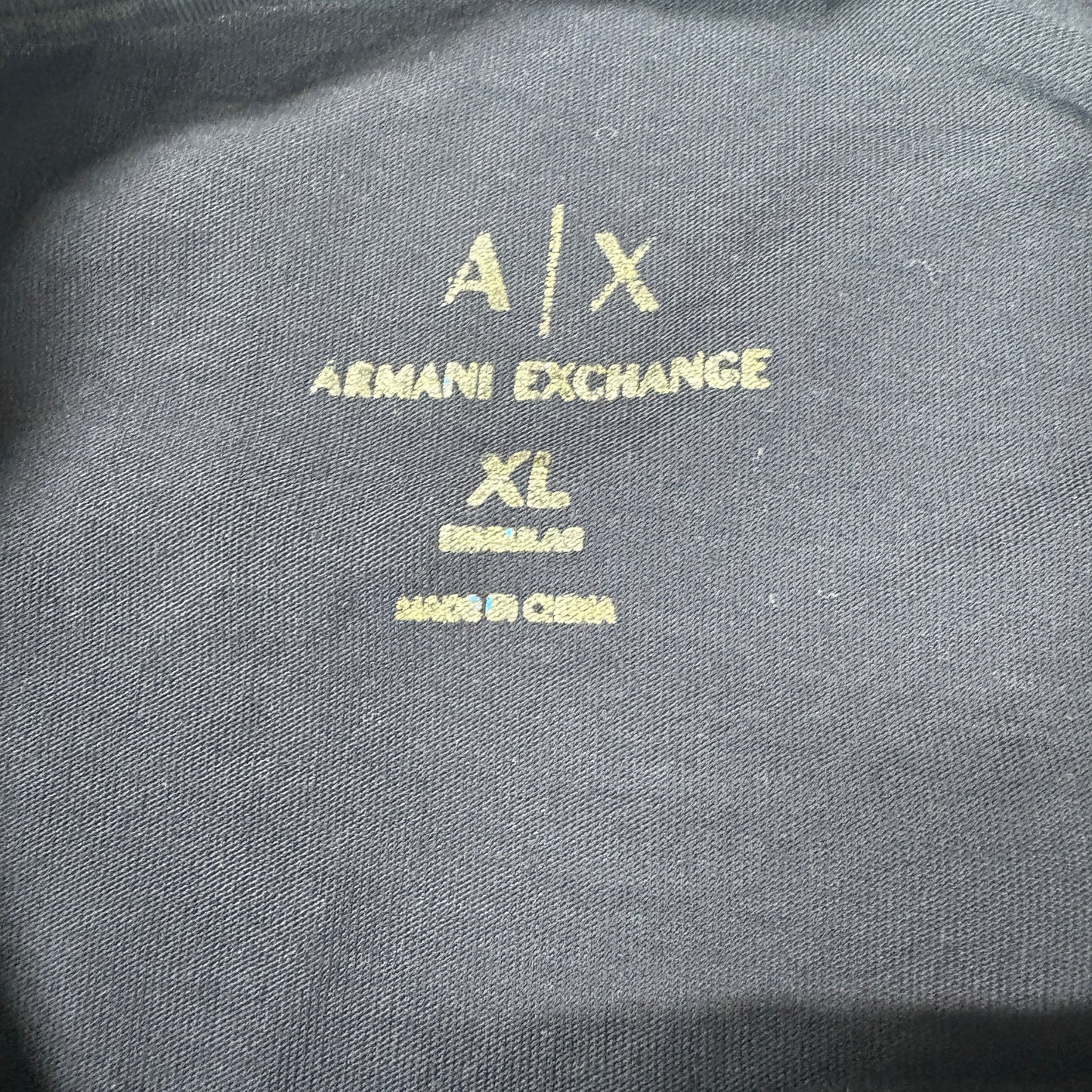 Armani Exchange Mens Black T Shirt XL AX Logo Graphic Tee Designer Streetwear
