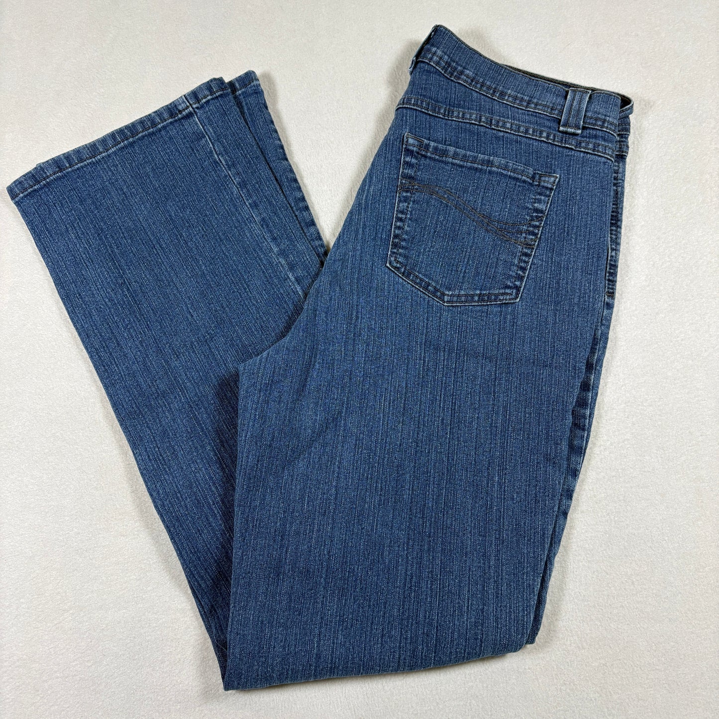 Charter Club Womens 10 Curvy Bootcut Jeans Dark Wash Denim Stretch Y2K Vintage