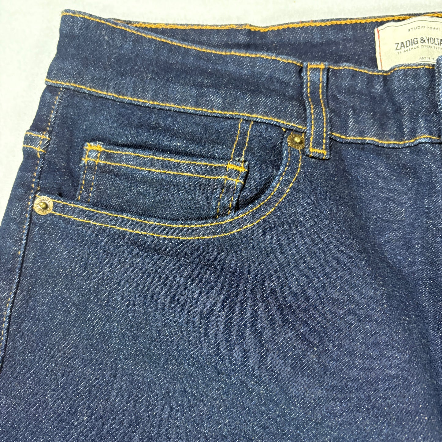 Zadig Voltaire Mens Jeans 33x30 Mick Slim Fit Dark Wash Denim NWOT Designer