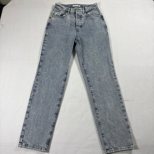 Vintage 90s Y2K Dad Jeans Womens 26 Light Wash High Rise Straight Retro DenimFit